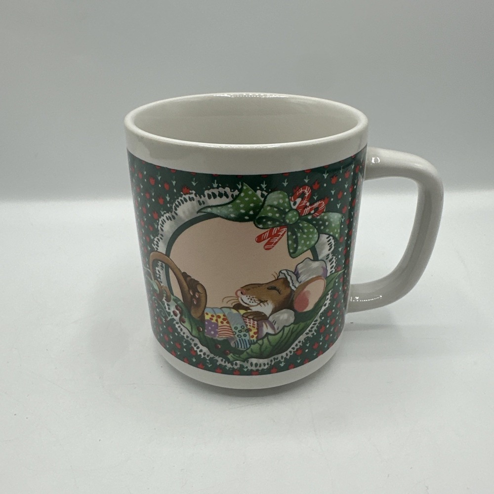 Applause Christmas Mouse‎ Coffee Cup Excellent Condition 1984